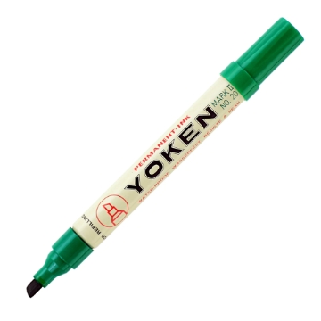 Show details for YOKEN PERMENANT MARKER CHISEL TIP GREEN Picture of YOKEN PERMENANT MARKER CHISEL TIP GREEN