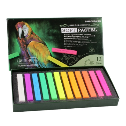 Picture of "SOFT-PASTEL. Fluorescent12 COLORS SIMBALION MODEL 01FSP-12"