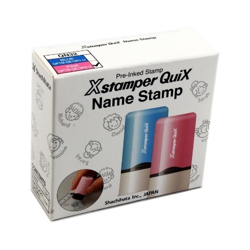 Picture of Round Name Stamp, 13 mm Pink – X-Stamper QN32Shchihata