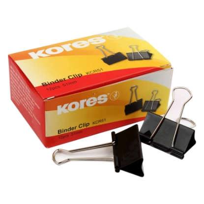 Picture of Kores clip binder black 51 ml - model KCR51