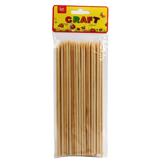 Picture of Round wooden sticks, 20 cm, 4 mm, pack of 48 pieces – Simba, Model Z-006