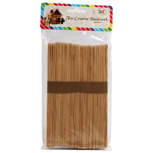 Picture of Wide wooden sticks 18 × 1 cm, 2 mm thick, pack of 48 pieces – Simba model MB-1014