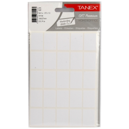 Picture of Office Labels, white 10 Sheets 27 x 19 mm 5A Quantity 25 - Tanex OFC-112