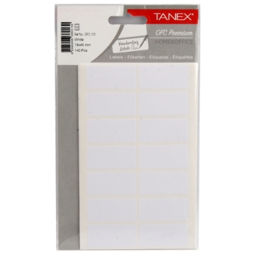 Show details for Office Sticker White 10 Sheets 14 Pieces 40×19 mm A5 - Tanex OFC-113 Picture of Office Sticker White 10 Sheets 14 Pieces 40×19 mm A5 - Tanex OFC-113
