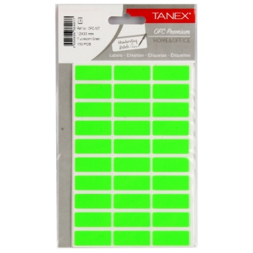 Show details for Office Labels, green 5 Sheets 17 x 12 mm 5A Quantity 30 - Tanex OFC-107 Picture of Office Labels, green 5 Sheets 17 x 12 mm 5A Quantity 30 - Tanex OFC-107
