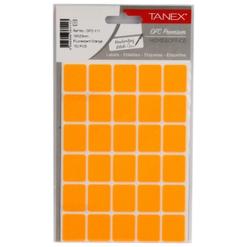 Show details for Office Sticker Tanix Orange Phosphorescent 19x23mm Pack of 5 Sheets A5 - Model OFC-111 Picture of Office Sticker Tanix Orange Phosphorescent 19x23mm Pack of 5 Sheets A5 - Model OFC-111