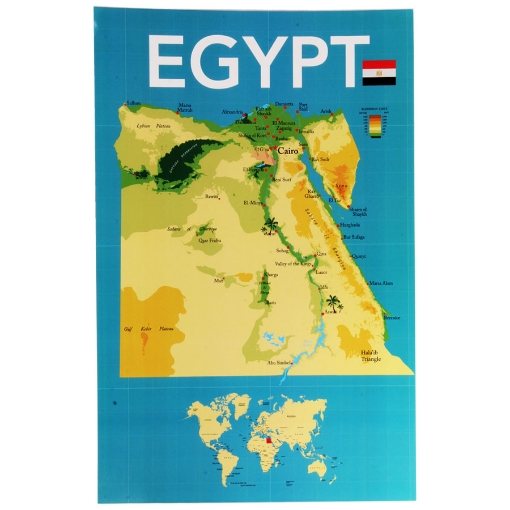 Picture of EGYPT MAP POSTER ENGLISH 47.5 × 31.5 CM