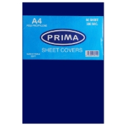 Bild von Packung mit 100 A4 blauen 150 Mikron Bindedeckeln – Prima