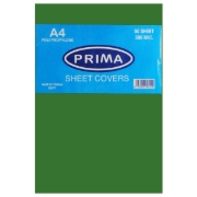 Bild von Packung mit 100 A4 grünen 150 Mikron Bindecover – Prima