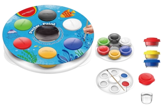 Bild von Plakatfarben-Set, 6 Farben, 25ml, Keyroad KR971823