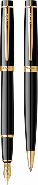 Show details for Honor 38 Set 2 Ballpoint Pens + Ink + 3 Cartridges Black & Gold - Scrikss 62521 Picture of Honor 38 Set 2 Ballpoint Pens + Ink + 3 Cartridges Black & Gold - Scrikss 62521