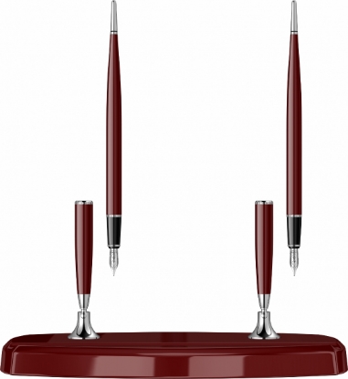 Picture of  Desk Organizer,Scrikss  , (2 ink pen) , Acrylic , Burgundy ,No. 50948