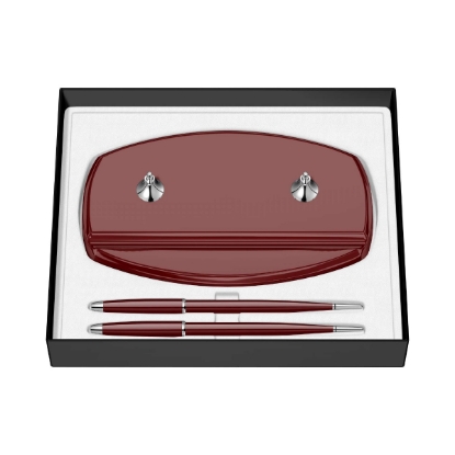 Picture of  Desk Organizer,Scrikss  , (2 ink pen) , Acrylic , Burgundy ,No. 50948