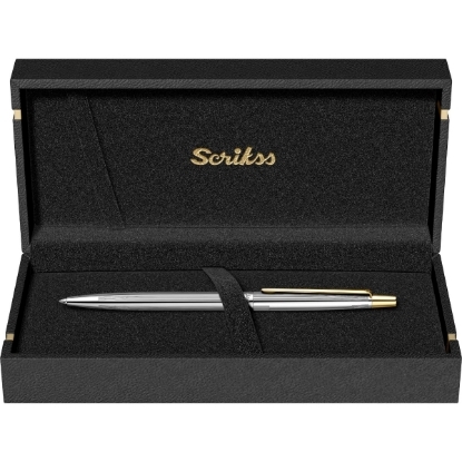 Picture of SCRIKSS VENUS BALL PEN 711 GOLD X SILVER IN PREMIUM BOX MODEL 59545