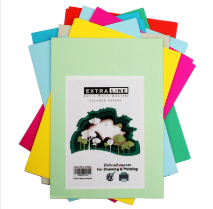 Picture of Pack of colored paper, 50 sheets 150 gsm, A4 - Extra Line