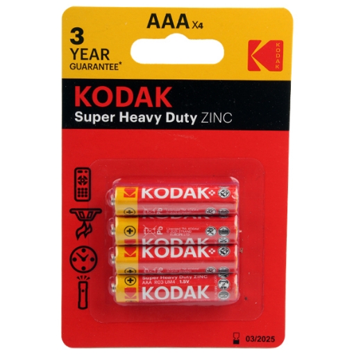 Picture of Set of Super Heavy Duty Zinc Battery, 4 Pieces - Kodak