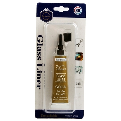 Picture of Glass Liner golden 21 ml Tube - Keep Smiling B7921-G