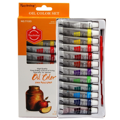 Bild von Keep Smiling Ölfarbe, 12ml Tuben, 12 Farben - Modell 7112O