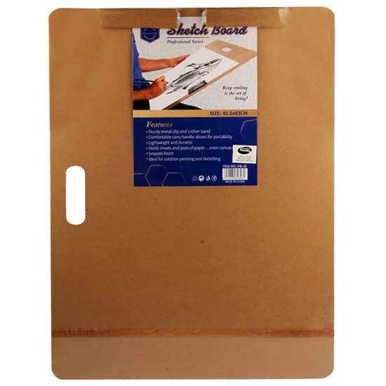 Picture of Wooden Drawing Board with Handle A2 Size - Keep Smiling Model HB-A2