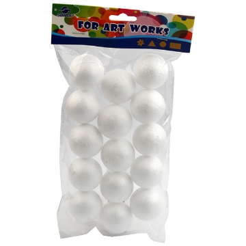 Show details for Foam Ball, White, 4 cm, Pack of 15 – Simba Model Y-005 Picture of Foam Ball, White, 4 cm, Pack of 15 – Simba Model Y-005