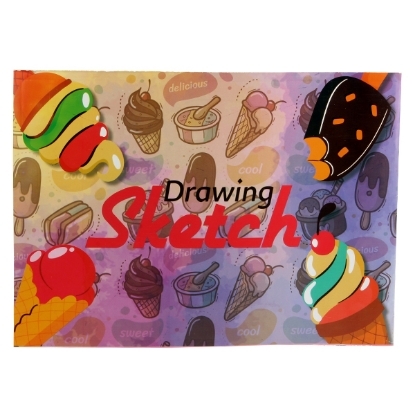 Picture of School Sketchbook, Big Pin, Cushion Cover, 16 Sheets, Size 25 * 35 cm - Extra Line