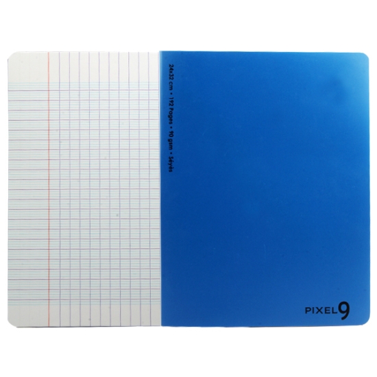 Image de Cahier scolaire Bleu Poly Pin 96 Feuilles Français 9 Pixels Taille 32*24