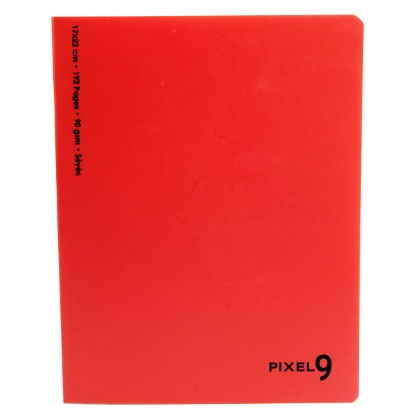 Picture of French Stapled Notebook Red 96 Sheets 22 x 17 cm – Mintra Pixel 9