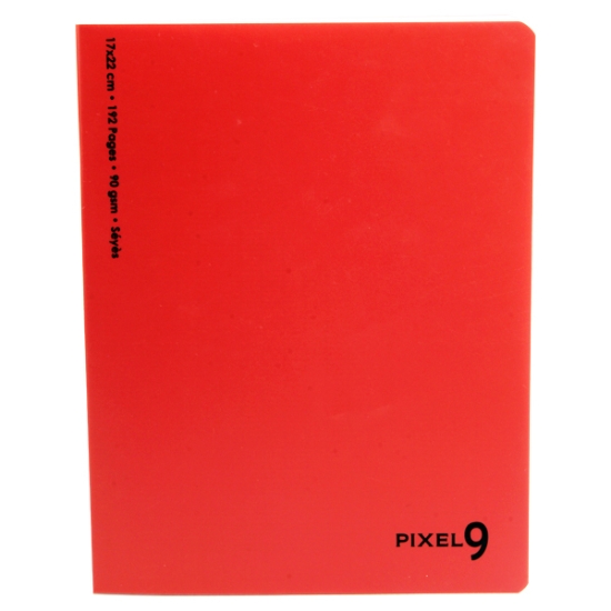 Imagen de Cuaderno Grapado Francés Rojo 96 Hojas 22 x 17 cm – Mintra Pixel 9