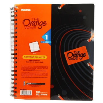 Agrandir l'image de Cahier Multi-Couleurs Double Spirale 100 Feuilles Français 23x29,7 cm - Mintra La Vague Orange Image de Cahier Multi-Couleurs Double Spirale 100 Feuilles Français 23x29,7 cm - Mintra La Vague Orange