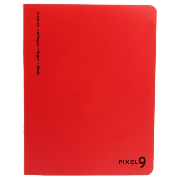 Agrandir l'image de Cahier agrafé français, rouge, 24 feuilles, 22 x 17 cm - Pixel 9 Image de Cahier agrafé français, rouge, 24 feuilles, 22 x 17 cm - Pixel 9