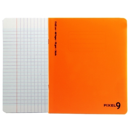 Picture of French Poly Stapled Notebook, Orange 24 Sheets 22 x 17 cm - Mintra Sias Pixel 9