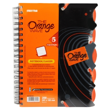 Agrandir l'image de Cahier à spirale Orange Wave 200 feuilles 16,5 x 24,1 cm - Mintra Image de Cahier à spirale Orange Wave 200 feuilles 16,5 x 24,1 cm - Mintra