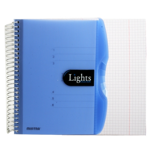 Picture of Lights Wirebound Math Notebook 150 Sheets A5, 5 Dividers - Mintra