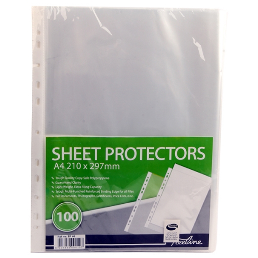 Picture of U-Shape sheet protector, Transparent, A4, 40 Micron - Simba TP 40