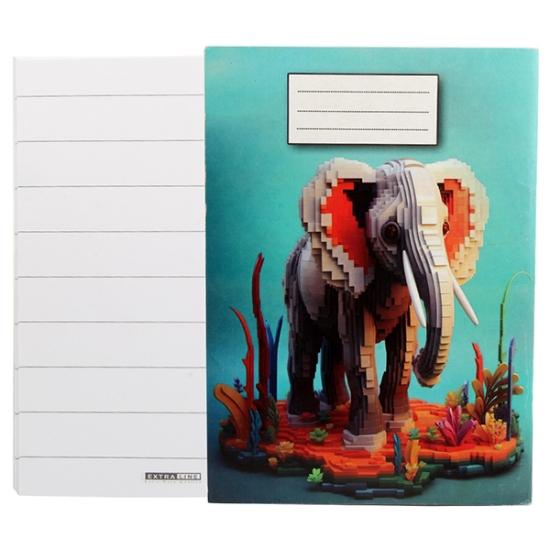 Picture of Lined Notebook, 9 lines 60g 28 Sheets 16.5*22.5 cm Duplex Cover – Extra Line