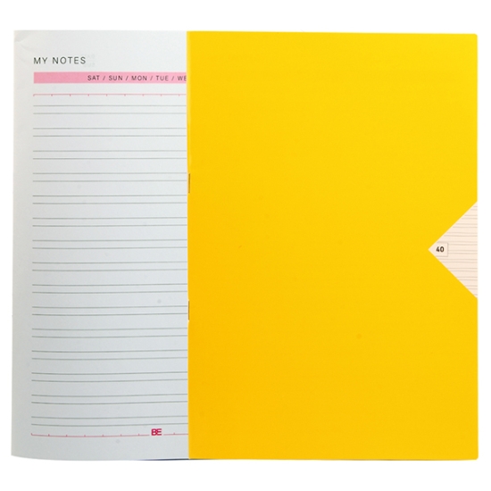 Image de Cahier collé A4 40 feuilles avec couverture en carton - Couleurs unies