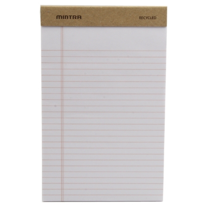 Picture of NOTEPAD BAGGASE STAPPLED WHITE PAPERS 50 PAPER 56 GM LINED NARROW 20 × 12 CM