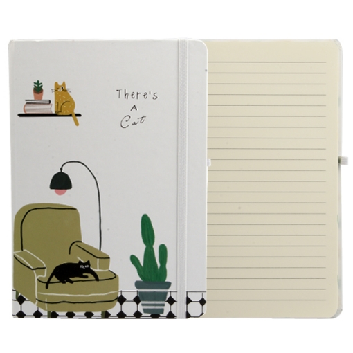 Picture of Note book A5 with pen holder with rubber