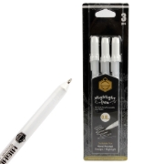 Picture of طقم قلم جيل أبيض هاى لايت - كارت 3 قطعة ، 8 مم - موديل E0430