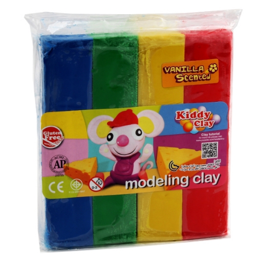 Picture of 4 Color Clay Large Pieces 450 g Thailand - Kiddy Clay PO 454-4B