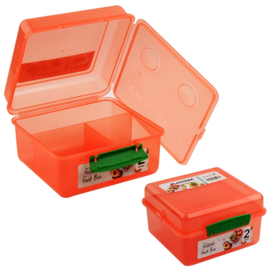 图片 可折叠食品盒 2升 2层 分隔4 - Plastema