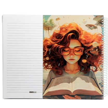 Picture of UNIVERSITY NOTEBOOK WIRED EXTRALINE COSHET COVER 120 PAPERS LINED 70 GM A4