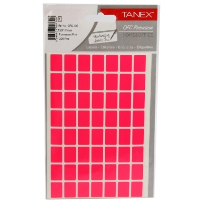 Picture of HANDWRITING LABEL TANEX PINK 5 SHEETS 17 × 12 MM A5 / 56 MODEL OFC-106 