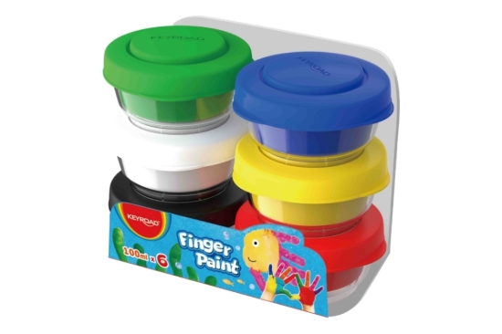 Bild von 6er Pack Fingerfarben 100 ml, Keyroad KR971824