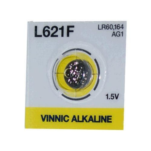 Image de Batterie ronde 1,5 V 2,15 x 6,8 mm LR60 - Vinnic Alcaline L621F