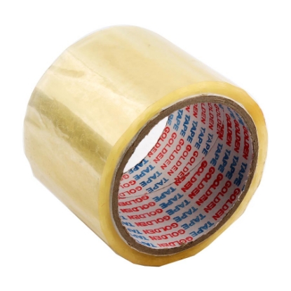 Picture of Packing Tape Golden 7 cm 50 yards Transparent