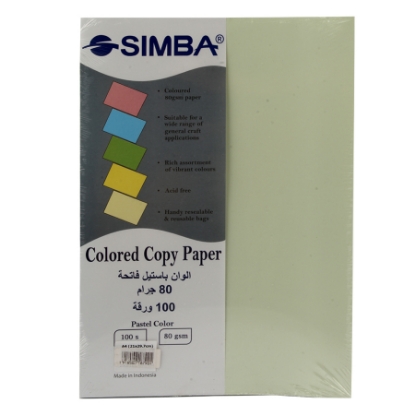 Picture of SIMBA PHOTOCOPY PAPERS 80 GM 100 PAPERS PASTEL LIGHT GREEN A4