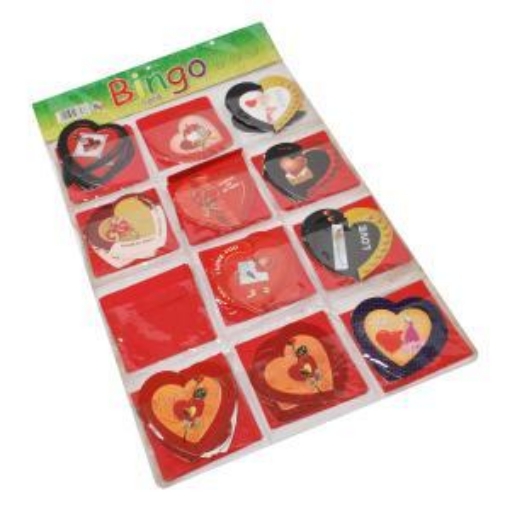 Picture of Greeting card in heart shape multi-colored 