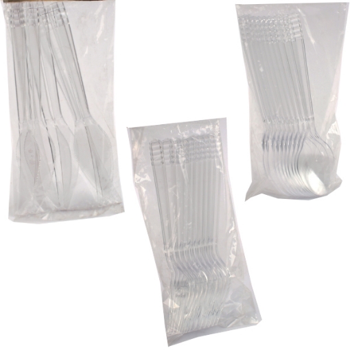 Picture of Forks bag transparent 10 pieces cutlery 