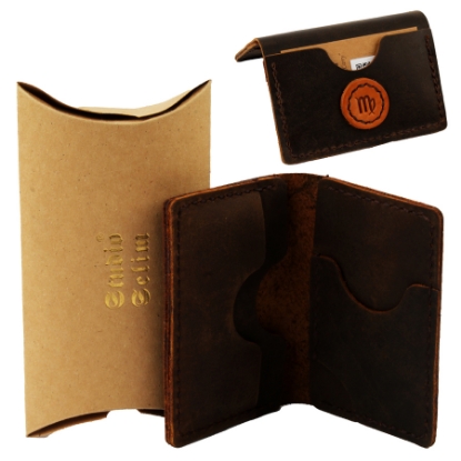 Picture of NATURAL LEATHER WALLET FRONT POCKET HANDMADE